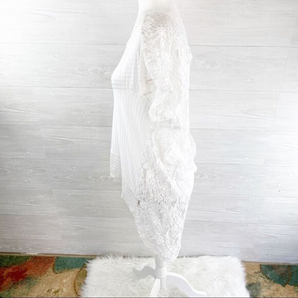 Free People Daydream High-Low Lace Stripe Tunic Top - Picture 5 of 9